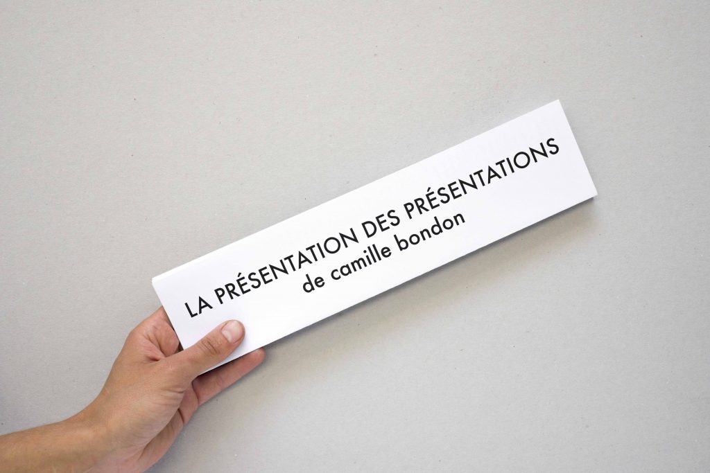 La présentation des présentations