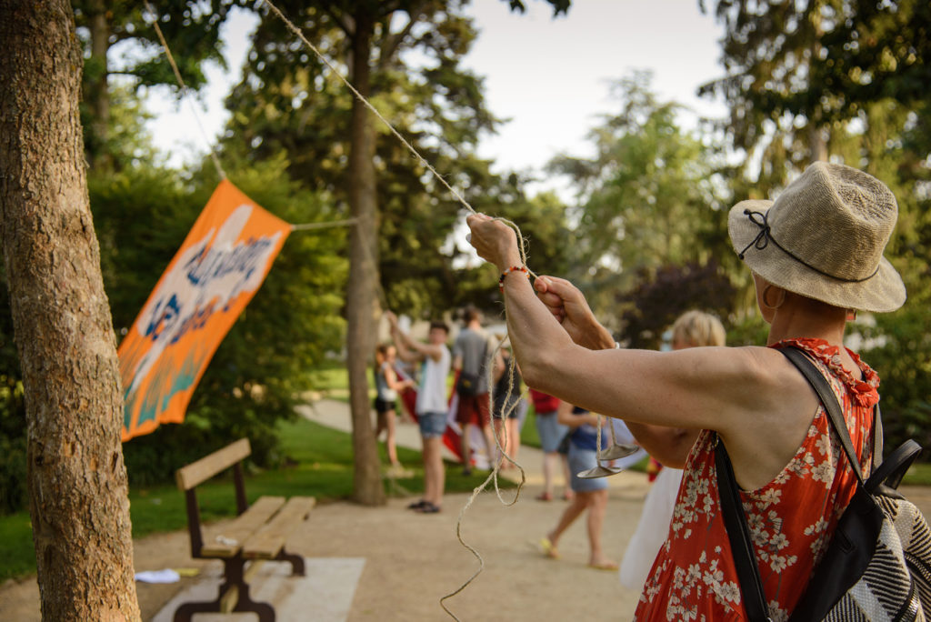 Camille Bondon, Le Programme du Futur, manifestation du 29 juin 2019, Château-Gontier, image : Estelle Chaigne